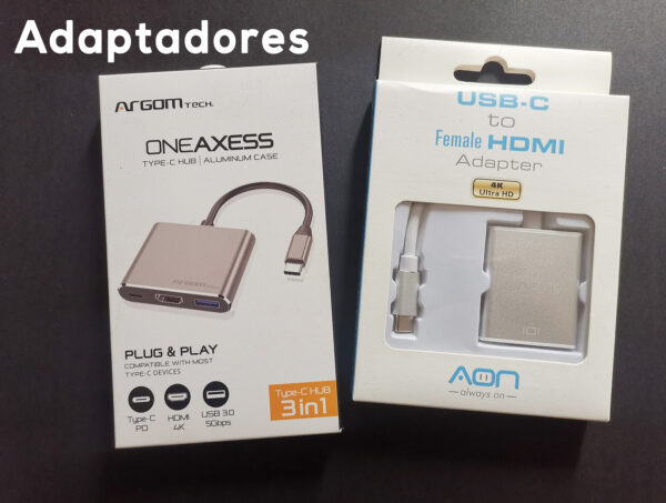 Adaptadores USB-C a HDMI 4K, USB 3.0 5Gbs y USB tipo C